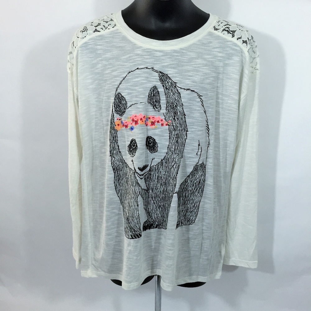 MUDD Lace Shoulder Long Sleeve Size 14 1/2"